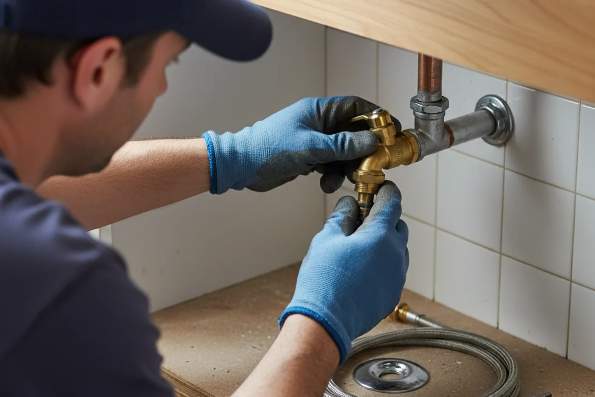 Shutoff valve and fitting work during Emergency Plumbing in Neosho